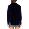 image:imageRVivimos Womens Winter Velvet Long Sleeve Button Down Casual Tops ShirtsNavyblue