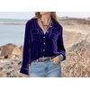 image:imageRVivimos Womens Winter Velvet Long Sleeve Button Down Casual Tops ShirtsNavyblue2