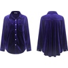image:imageRVivimos Womens Winter Velvet Long Sleeve Button Down Casual Tops ShirtsNavyblue2