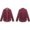image:imageRVivimos Womens Winter Velvet Long Sleeve Button Down Casual Tops ShirtsPlum Red