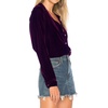 image:imageRVivimos Womens Winter Velvet Long Sleeve Button Down Casual Tops ShirtsPurple