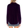 image:imageRVivimos Womens Winter Velvet Long Sleeve Button Down Casual Tops ShirtsPurple
