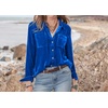 image:imageRVivimos Womens Winter Velvet Long Sleeve Button Down Casual Tops ShirtsRoyal Blue2