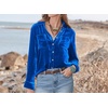 image:imageRVivimos Womens Winter Velvet Long Sleeve Button Down Casual Tops ShirtsRoyal Blue2