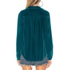 image:imageRVivimos Womens Winter Velvet Long Sleeve Button Down Casual Tops ShirtsSeablue