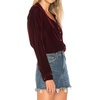 image:imageRVivimos Womens Winter Velvet Long Sleeve Button Down Casual Tops ShirtsWine Red