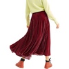 image:imageRVivimos Womens Winter Warm Velvet High Waist Elegant Flowy ALine Midi SkirtRed