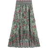 image:imageRVivimos Womens Floral Print Cotton Ruffled High Low Boho Midi SkirtDarkgreen