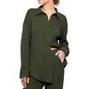 image:imageRVivimos Womens Long Sleeve Button Down Shirts Fall Winter Casual Loose Waffle Knit TopsArmy Green
