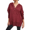 image:imageRVivimos Womens Oversized Sweatshirts Fall Essential Hoodies Pullover Cotton Long Sleeve Button Up Casual Tops with PocketsWinered