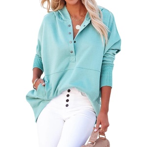 image:imageRVivimos Womens Oversized Sweatshirts Fall Essential Hoodies Pullover Cotton Long Sleeve Button Up Casual Tops with PocketsSkyblue