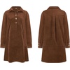 image:imageRVivimos 2026 Fall Corduroy Cotton Casual Dresses for Women Long Sleeve Button Up Shift Mini Dress with PocketsBrown