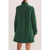 image:imageRVivimos 2026 Fall Corduroy Cotton Casual Dresses for Women Long Sleeve Button Up Shift Mini Dress with PocketsDark Green