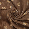 image:imageRVivimos 2026 Puff Long Sleeve Chiffon Maxi Dress for Women Square Neck Elastic Empire Waist Floral Print ALine Flowy DressBrown