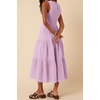image:imageRVivimos 2026 Summer Cotton Midi Dresses for Women Casual Sleeveless Smocked ALine Tiered Flowy Tank Dress with PocketsLavender