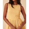 image:imageRVivimos 2026 Summer Cotton Midi Dresses for Women Casual Sleeveless Smocked ALine Tiered Flowy Tank Dress with PocketsYellow