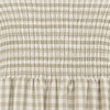 image:imageRVivimos 2026 Summer Cotton Plaid Maxi Dresses for Women Flutter Sleeve Square Neck Smocked Ruffle Flowy Tiered Casual DressKhaki