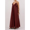 image:imageRVivimos 2026 Womens Summer Cotton Adjustable Spaghetti Strap V Neck Casual Loose Flowy Vacation Maxi Dress Beach SundressWine Red