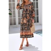 image:imageRVivimos Boho Maxi Dresses for Women 2026 Floral Print Long Sleeve Casual Button Up Loose Flowy Beach Long DressesBlack