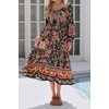 image:imageRVivimos Boho Maxi Dresses for Women 2026 Floral Print Long Sleeve Casual Button Up Loose Flowy Beach Long DressesBlack