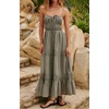 image:imageRVivimos Cotton Casual Summer Dresses for Women 2026 Spaghetti Strap Backless Boho Flowy Midi Dress with PocketsArmy Green