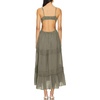 image:imageRVivimos Cotton Casual Summer Dresses for Women 2026 Spaghetti Strap Backless Boho Flowy Midi Dress with PocketsArmy Green