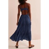image:imageRVivimos Cotton Casual Summer Dresses for Women 2026 Spaghetti Strap Backless Boho Flowy Midi Dress with PocketsNavy Blue