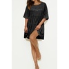 image:imageRVivimos Sparkly Sequin Babydoll Dress for Women 2025 Summer Short Sleeve Loose Tiered Swing Tunic Mini Dress ClubwearBlack