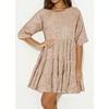 image:imageRVivimos Sparkly Sequin Babydoll Dress for Women 2025 Summer Short Sleeve Loose Tiered Swing Tunic Mini Dress ClubwearChampagne Gold