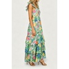 image:imageRVivimos Summer Maxi Hawaiian Dresses for Women 2026 Boho Floral Print Flutter Sleeve Square Neck Layered Flowy Beach DressGreen