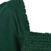 image:imageRVivimos Womens 2026 Fall Corduroy Cotton Long Sleeve Square Neck Elastic Smocked ALine Ruffle Mini DressDark Green