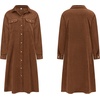 image:imageRVivimos Womens 2026 Fall Corduroy Cotton Midi Dress Long Sleeve Button Down Casual Loose Shirt Long Dresses with PocketsBrown