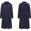 image:imageRVivimos Womens 2026 Fall Corduroy Cotton Midi Dress Long Sleeve Button Down Casual Loose Shirt Long Dresses with PocketsNavy Blue
