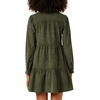 image:imageRVivimos Womens Fall Corduroy Dress 2026 Long Sleeve Button Down Tunic Mini Babydoll Dress with PocketsArmy Green