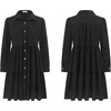 image:imageRVivimos Womens Fall Corduroy Dress 2026 Long Sleeve Button Down Tunic Mini Babydoll Dress with PocketsBlack