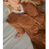 image:imageRVivimos Womens Fall Corduroy Dress 2026 Long Sleeve Button Down Tunic Mini Babydoll Dress with PocketsBrown