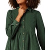 image:imageRVivimos Womens Fall Corduroy Dress 2026 Long Sleeve Button Down Tunic Mini Babydoll Dress with PocketsDark Green