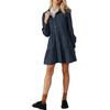 image:imageRVivimos Womens Fall Corduroy Dress 2026 Long Sleeve Button Down Tunic Mini Babydoll Dress with PocketsNavy Blue