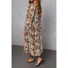 image:imageRVivimos Womens Fall Floral Print Midi Dress 2026 Long Sleeve V Neck Casual Loose Ruffle Tiered Flowy DressMultiyellow