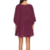 image:imageRVivimos Womens Fall Velvet Tunic Dress 2026 Trendy Sexy Deep V Neck 34 Sleeve Elastic Waist Loose Mini Dress with PocketsMulberry