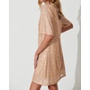 image:imageRVivimos Womens Loose Party Sparkly Sequin Dress Short Sleeve Back Button Crew Neck Glitter Mini Shift Dress ClubwearRosegold
