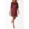 image:imageRVivimos Womens Loose Party Sparkly Sequin Dress Short Sleeve Back Button Crew Neck Glitter Mini Shift Dress ClubwearWinered
