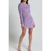 image:imageRVivimos Womens Sequin Bodycon Dress Fall Winter Velvet Warm Long Sleeve Crew Neck Sexy Backless Glitter Slit Mini DressPurple