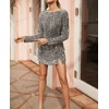 image:imageRVivimos Womens Sequin Bodycon Dress Fall Winter Velvet Warm Long Sleeve Crew Neck Sexy Backless Glitter Slit Mini DressSilver