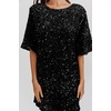 image:imageRVivimos Womens Sparkly Sequin Party Dress Fall Winter Short Sleeve Crew Neck Velvet Loose Elegant Backless Mini DressBlack