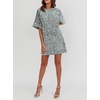 image:imageRVivimos Womens Sparkly Sequin Party Dress Fall Winter Short Sleeve Crew Neck Velvet Loose Elegant Backless Mini DressSilver