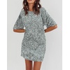 image:imageRVivimos Womens Sparkly Sequin Party Dress Fall Winter Short Sleeve Crew Neck Velvet Loose Elegant Backless Mini DressSilver