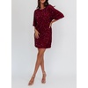 image:imageRVivimos Womens Sparkly Sequin Party Dress Fall Winter Short Sleeve Crew Neck Velvet Loose Elegant Backless Mini DressWinered