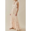 image:imageRVivimos Womens Summer Boho Maxi Dress 2026 Sleeveless Elastic Waist Layered Backless Beach Flowy Long DressBeige