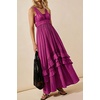 image:imageRVivimos Womens Summer Boho Maxi Dress 2026 Sleeveless Elastic Waist Layered Backless Beach Flowy Long DressPlum
